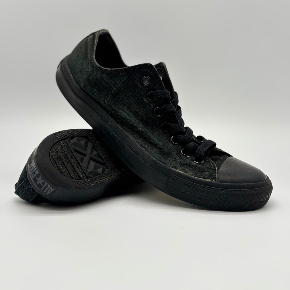 Converse Chuck Taylor All Star Low Top Black Monochrome Sneakers M5039 Mens 10